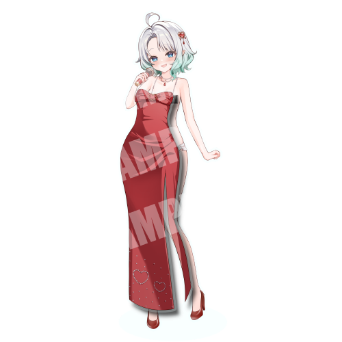 Red dress double-sided standee